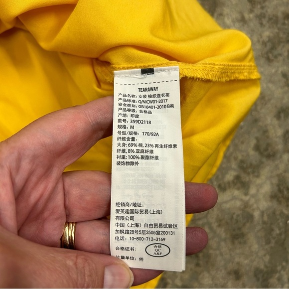 Hollister Yellow Floral Dress Women’s Size Medium EUC TieBack Sundress - Picture 5 of 9